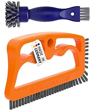 Bürstenset FUGINATOR® und Steckdosenbürste Kombo blau/grau, Sauberkeit bis in die kleinste Ecke.