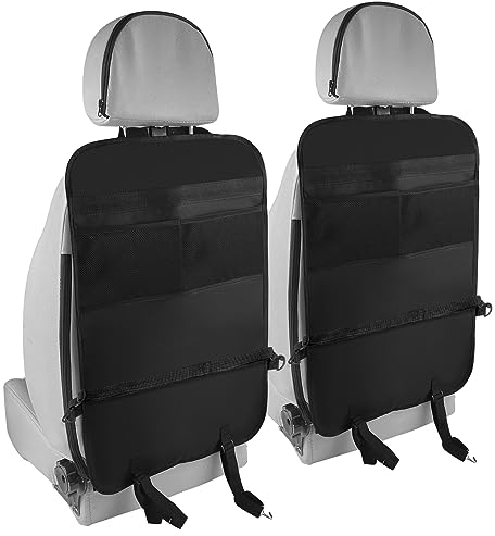 Firschoie 2 Stück Auto Rückenlehnenschutz, große Auto Rücksitz Organizer für Kinder, Wasserdichter Rücksitzschutz, Anti-Kick-Organizer für Autorücksitze
