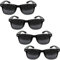 Scettar 4 Pezzi Occhiali Stenopeici,Occhiali Forati,Occhiali a Griglia in PC,Pinhole Glasses per Leggere Scrivere Smartphone(Nero)