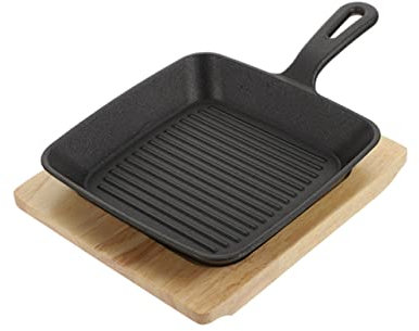 FUNNETOYU 1 Impostato Piastra Teppanyaki friggere padelle antiaderenti pentola multifunzione pentola multicottura padella per crepes padella per frittelle padella giapponese ghisa Black