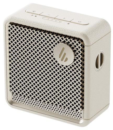 Edifier ES20 Premium Bluetooth-högtalare – med kraftfullt 360° ljud, Bluetooth 5.4, RGB-stämningsbelysning, upp till 15 h batteri, vattentät IP67, ConneX-app, dubbla parningar (ES20, krämfärger)