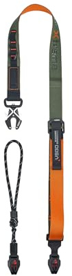 VSGO Urban 2-in-1 Camera Shoulder and Wrist Strap – Orange/Green