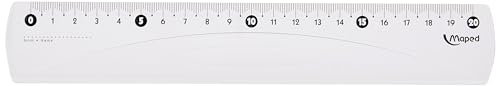 Maped M146112 - Lineal 20 cm, Essentials 146, mit Schutzhülle, 1 Stück
