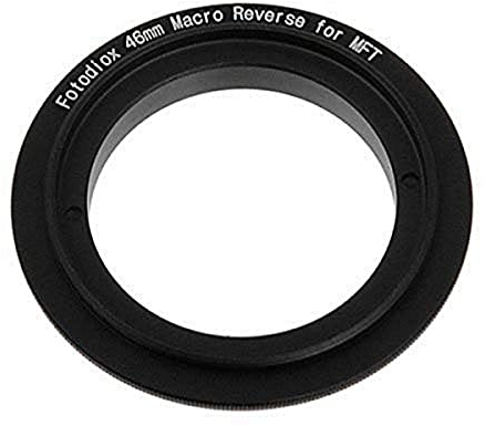 Fotodiox 10-Reverse-MFT-46 46MM Filter Thread Macro Reverse Mount Adapter Ring for MFT Micro 4/3 Four Third Cameras Fits Olympus