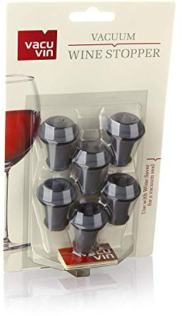 Vacu Vin Wine Saver Vacuum Stoppers Set of 6 – Grey (Limited Edition)