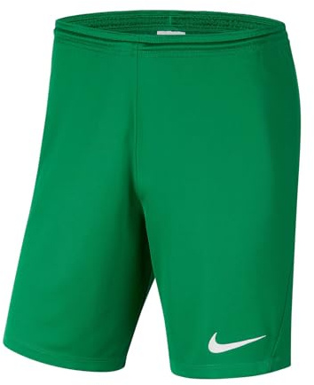NIKE BV6865-302 Dri-FIT Park 3 Shorts Unisex Boys Pine Green/White Size XL