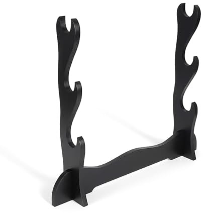 CoolChange Soporte para espadas Katana de madera | soporte decorativo para 3 espadas | negro