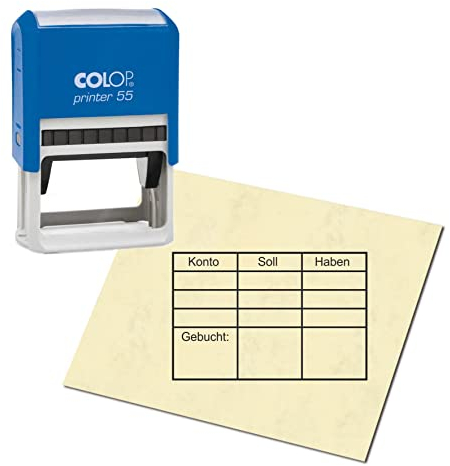 Stempel Kontierungsstempel - Konto Haben Soll - Buchhaltung Rechnung Posteingangsstempel Eingangsstempel bezahlt Datum gebucht Sachlich Richtig