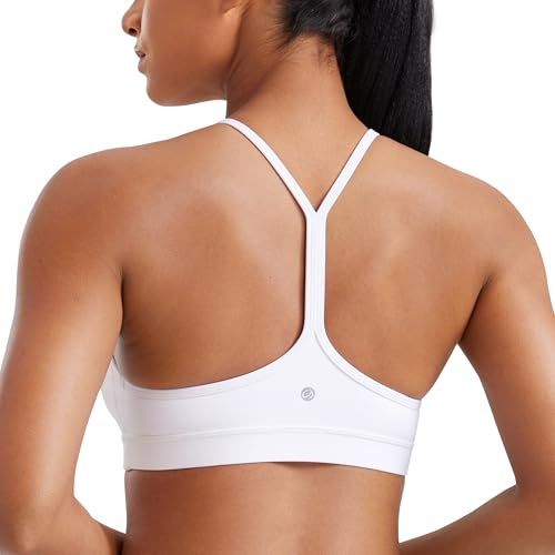 CRZ YOGA Butterluxe Y Back Sports Bras White X-Large