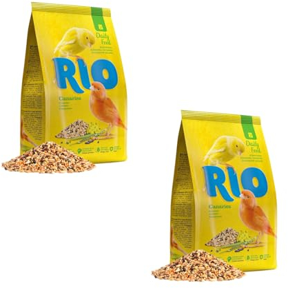 RIO Alleinfuttermittel für Kanarienvögel | Doppelpack | 2 x 1 kg | speziell zusammengestellte Mischung aus Saaten und Getreidearten für Kanarien | Zur Zufuhr von Nährstoffen