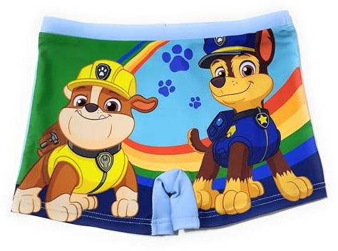 Paw Patrol Bañador Patrulla Canina Tipo Bóxer para Playa o Piscina | Chase, Marshall o Rubble (FR/ES, Edad, 2 años, Regular, Azúl)