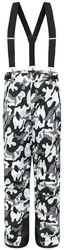 BenBoy Hombre Pantalones de esquí para Softshell Impermeable Térmico Senderismo Nieve Escalada Calidez Versátil Removibles Invierno Peto para Montaña HXK7997M-Mehrfarbig-L