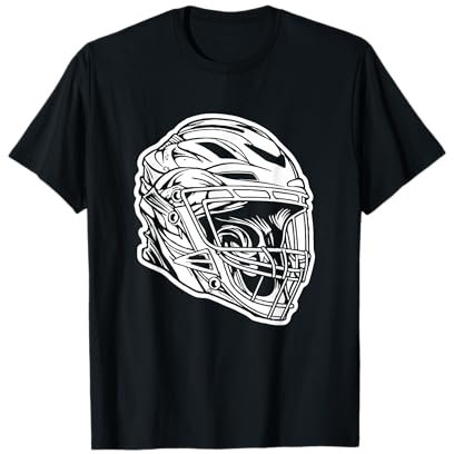 Lacrosse Helm Skizze Ballsportart T-Shirt