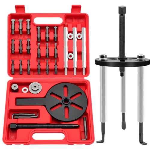 KAOLALI Set di Estrattori per Cuscinetti 21 in 1, Estrattore Universale per Cuscinetti Interni, Set di Cuscinetti Attrezzi con Pinze di Serraggio in 6 Misure, Utensile per Cuscinetti Ruota
