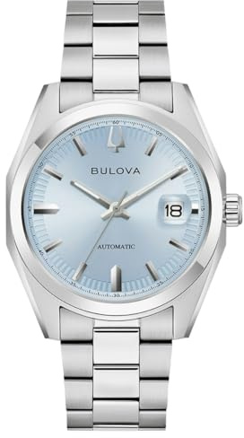 Bulova Herren-Automatikuhr Surveyor Stahl/Hellblau 96B469