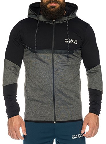 Rock Creek Herren Trainingsjacke Streetjacke Sweatjacke Fitness Kapuzenjacke Sportjacke SH-05 S-XXL