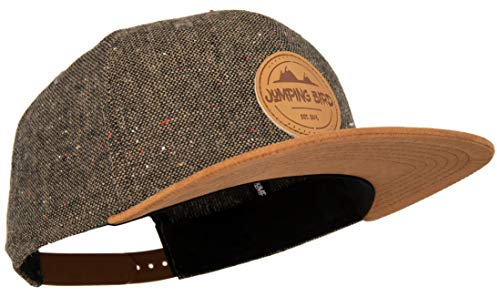 Jumping Bird Baseball Cap Unisex Alpstein • Outdoor Snapback Cap • Individuell verstellbar und leicht abwaschbar • Kappe aus Wolle Braun