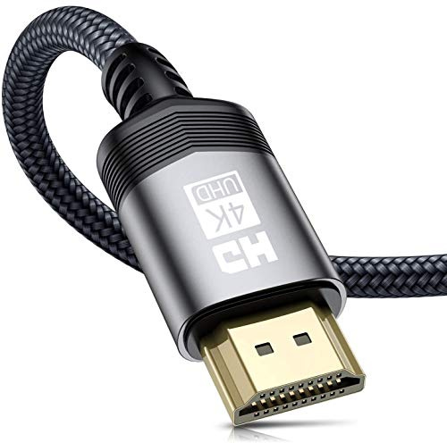 AviBrex 4K HDMI Cable 3M, HDMI 2.0 Cable High Speed 18Gbps Nylon Braided HDMI Lead Support 4K@60Hz 2K@144/165Hz,2160p,1080p,3D,HDCP 2.2,ARC Compatible TV,Blu-Ray,PS4/5,Xbox,Projector,Soundbar,PC-Grey