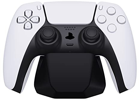 PlayVital Supporto Controller per ps5,Porta Joystick per ps4,Stand Base per Xbox Series/One X S,Gaming Accessori da Tavolo per Nintendo Switch Pro Joypad-Nero