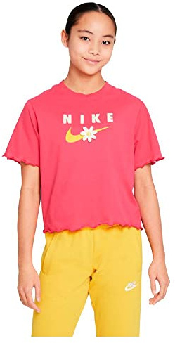 NIKE Manga Court t-Shirt à Froufrous do1351 666 Rose, XL Femme
