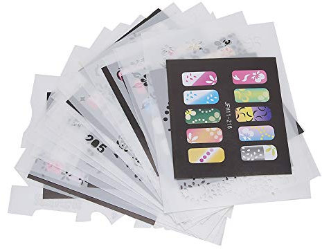 Airbrush-Schablonen für Nägel, wiederverwendbare Schablonen, 19 x 13 x 2, 20 Stück, Druckschablone für Nageldekoration, wiederverwendbare Schablone, Nagelaufkleber,