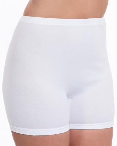 Ozmoint 3 Pairs 100% Cotton Interlock Panties by Lady Olga - Soft & Comfortable Full Coverage Women's Panties - Made in UK - Multiple (UK, Numeric, 14, 16, Regular, Regular, 3, WHITE)
