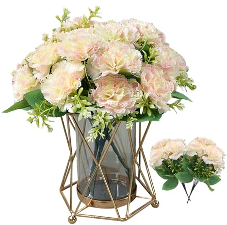 FOSDICK 2PCS Flores Artificiales Decoracion, 29cm Flor Artificial, Rosa Flores Artificiales Decorativas, Naranja Plantas Artificiales Decorativas Flores De Seda para Ramos de Boda, hogar, Jardín