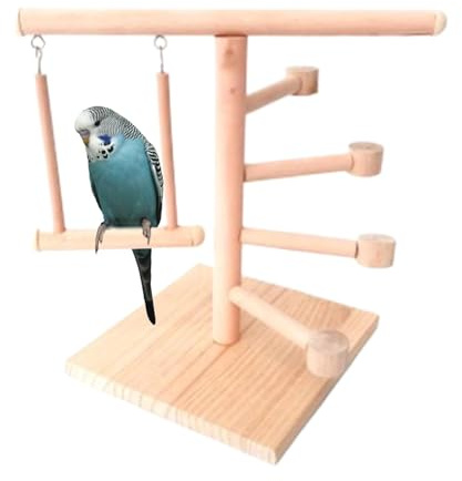 Aire de jeu pour oiseaux, support pour oiseaux, coffre-fort, aire de jeu, perche multifonctionnelle, jouet pour oiseaux naturels pour débutants, utilisateurs à domicile, utilisateurs d'affaires