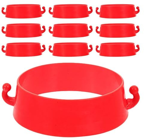 Gadpiparty 10pc Traffic Cone Connectors Safety Rings, Easy-to-Install Anti-Cone Displacement Durable Weatherproof, Universal Fit for Construction Sites and Parking Barriers
