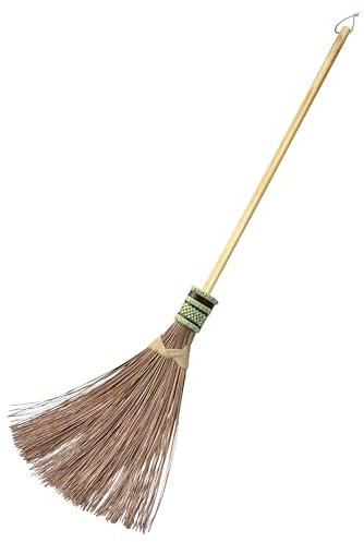 Garden Broom - Coconut Broom 55 Inch, Heavy Duty Sweeping Patio, House, Garage and Other Outdoor Spaces, Natural Coconut Leaf