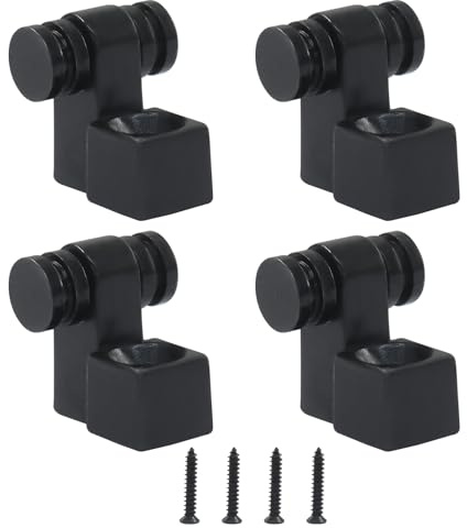 Cjueiom 4PCS Roller String Tree Guides Retainers with Mounting Screws, Compatible with Fender Strat Stratocaster Tele Telecaster Electric Guitar, Durable Guitar Accessories, Black