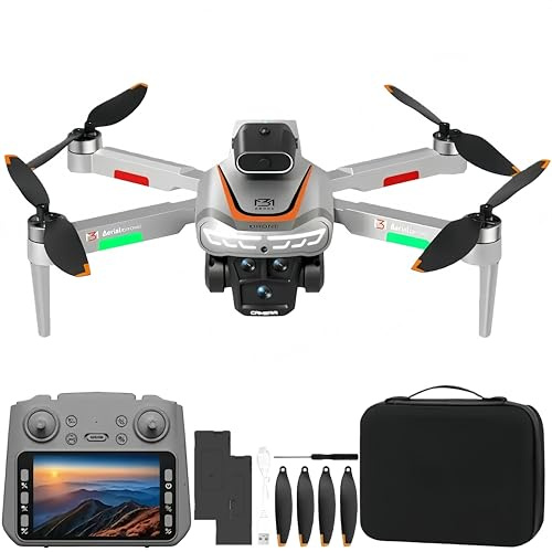 Drone con Cámara HD 1080P para Niños y Adultos, Control remoto con pantalla de 4,3 pulgadas, Juguetes para Niños y Niñas Regalos Navidad