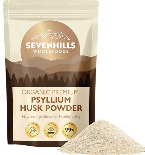Sevenhills Wholefoods Cáscara de psyllium orgánica en polvo 400g