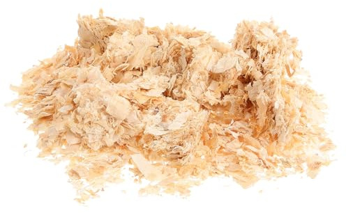 Lurrose Natural Wooden Pet Wood Chip Bedding for Small Animals and Gerbils, 500g Khaki Sawdust Absorbing Odors and Providing Comfort, for Nesting and Digging