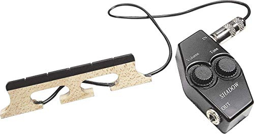 Skuggpickup/låda för 5 strängad banjo, med volym- och tonkontroll