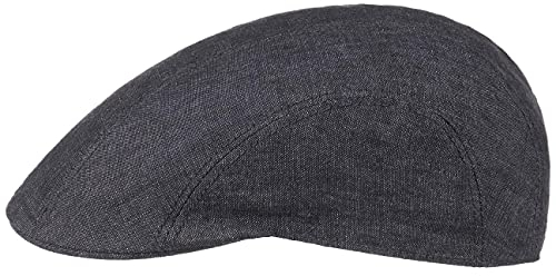 Stetson Madison Leinen Flatcap - Flat Cap aus Leinen Herren/Damen - Gefütterte Leinencap - Schirmmütze Frühjahr/Sommer - Sommercap Denim 58 cm