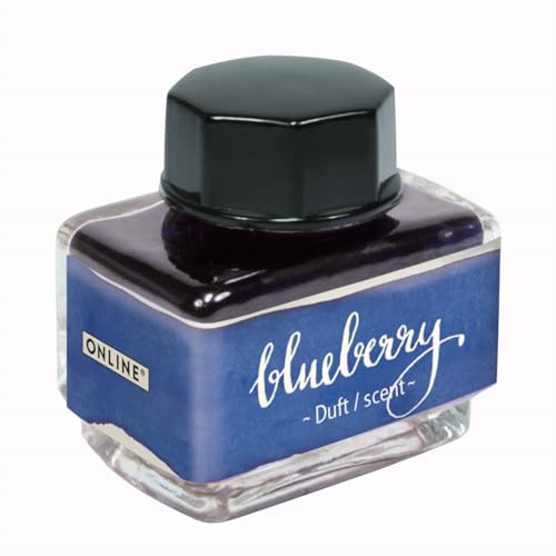 ONLINE Senses Blue Fountain Ink, 15 ml - Calligraphy & Handlettering Ink Bottle for Converter, Waterbased