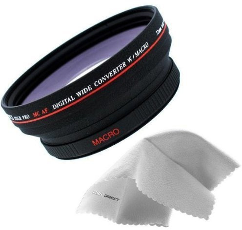 Video digitale 0.48 x 72 mm, obiettivo grandangolare per videocamera Sony High Grade (ampia alternativa a vcl-hg0872 K) + Nwv diretto micro fibra panno di pulizia