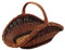 Einkaufskorb oval, braun/dunkelbraun, T 70cm x B 46cm x H 25cm