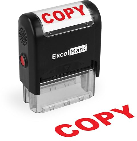 ExcelMark Copy Stamp Self-Inking Rubber Stamp - Red Ink for Office Use, Ideal for Efficient Document Management with Copy Stamps, Perfect for Professional Settings