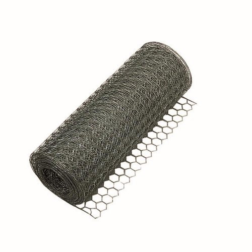 Xclou Sechseckgeflecht, Maschendrahtzaun, Rolle ca. 10 m Käfigdraht, Drahtgeflecht 6-eck, Kaninchendraht aus Metall, Drahtzaun verzinkt, Kleintierzaun, Volierendraht, silber