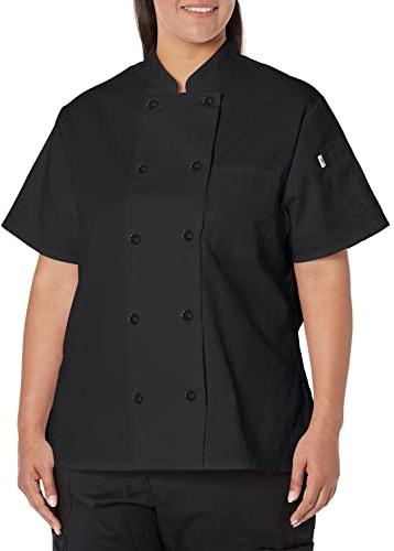 Uncommon Threads womens Tahoe Women's Fit Chef Coat Shirt, Black, Medium US