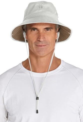 Coolibar - Federleichter UV Bucket Hut für Herren - Chase - Stein/Khaki