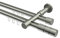 Interdeco Innenlauf Gardinenstange Edelstahl-Optik zweiläufig 20 mm Ø Prestige Elanto, 240 cm