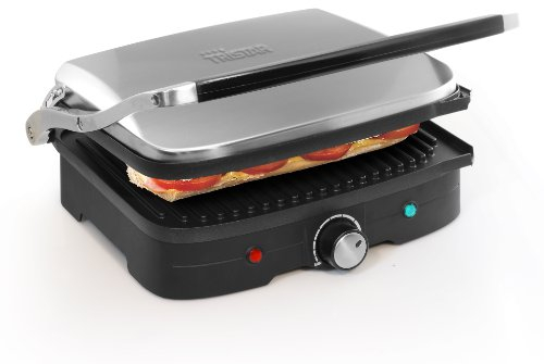 Parrilla de contacto Tristar GR-2840 – Se puede utilizar como plancha – Con termostato