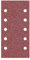 MioTools Fox Klett-Schleifblätter, 230 x 115 mm, 10-Loch, f. Schwingschleifer, Normalkorund (50 Stk.) K80