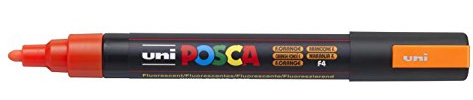Posca – PC5M – textmarkör, konisk spets, medelstor, orange, fluorescerande