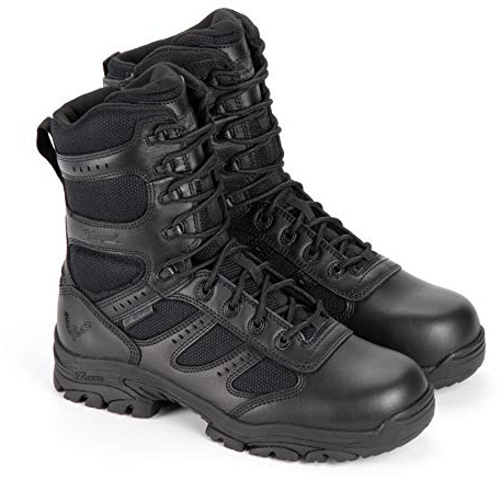 Thorogood Unisex Deuce 8 Waterproof Side-Zip Black Tactical Boots with Full-Grain Leather, Soft Toe, and Slip-Resistant Outsole, BBP and EH Rated, Black - 13 XW