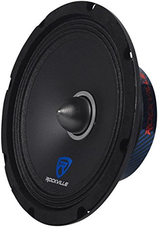 Rockville RXM84 8 Inch 250W 4 Ohm Mid-Bass/Mid-Range Car Audio Speaker, Kevlar Reinforced Cone, CEA Compliant, High SPL, for Car Audio Enthusiasts