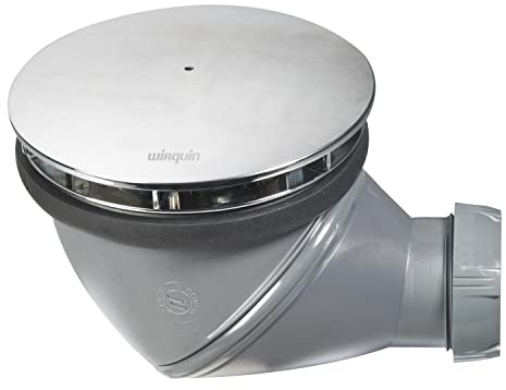 Wirquin 30718685 Bonde de douche James D90 avec dôme chromé sortie D40 orientable à 360°, gris